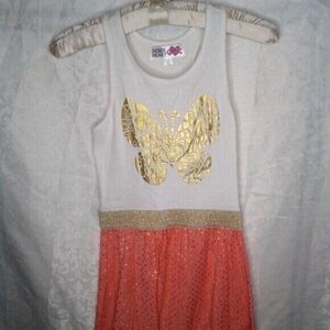 Derek-heart White and Gold Dress